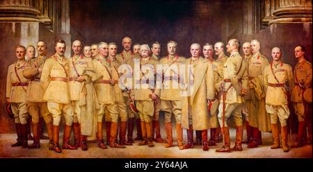 Officiers généraux de la première Guerre mondiale, (1914-1918), portrait de groupe à l'huile sur toile par John Singer Sargent, 1922 Banque D'Images