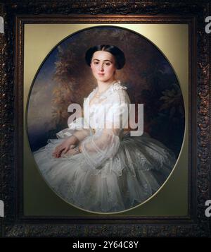 La grande-Duchesse Olga Fiodorovna (1857) par Richard portraitiste allemand (1823-1868) Lauchert Consort de Grand-duc Mikhaïl Nikolaïevitch. Banque D'Images