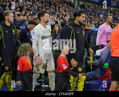 Bruges, Belgique. 18 septembre 2024. firo : 18.09.2024, football, football, UEFA CHAMPIONS LEAGUE, saison 2024/2025, UCL, CL, Club Brugge - BVB, Borussia Dortmund 3:0 Emre Can, BVB se présente comme capitaine crédit : dpa/Alamy Live News Banque D'Images