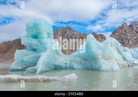 Kongsfjorden, la côte ouest du Spitzberg, archipel du Svalbard, Norvège Banque D'Images