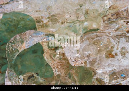 La formation de la glace, Kongsfjorden, la côte ouest du Spitzberg, archipel du Svalbard, Norvège Banque D'Images