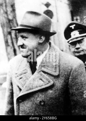 Butin de guerre nazi dans les mines de sel d'Altaussee , Autriche . Gauleiter Eigruber de Linz qui a ordonné la destruction des trésors d'art . Banque D'Images