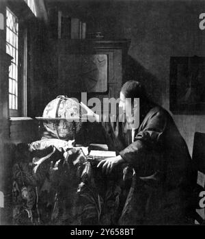 Butin de guerre nazi dans les mines de sel d'Altaussee , Autriche . Johannes Vermeer ' L'astronome ' , l'un des trésors artistiques que l'on pensait avoir été la propriété de Rothschild , confisqué à Paris par l' ERR . Banque D'Images