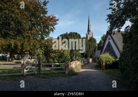 Thaxted Church Thaxted Essex UK septembre 2024 L'église Saint-Jean-Baptiste avec notre-Dame et Saint-Laurence est l'église paroissiale de la ville Banque D'Images