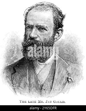 Jay Gould Jason 'Jay' Gould (27 mai 1836 - 2 décembre 1892) était un développeur et spéculateur ferroviaire américain. Banque D'Images