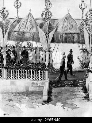 La tournée des rois : sa Majesté le roi Édouard VII débarquant à la maison des douanes Malte 16 avril 1903 visite royale à Malte Banque D'Images