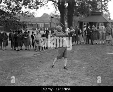 Mesdames foursomes d'automne à Ranelagh - Miss Stanhope part. 1929 Banque D'Images