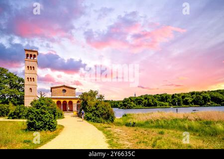 Sauveur Church Sacrow, Potsdam, Allemagne Banque D'Images
