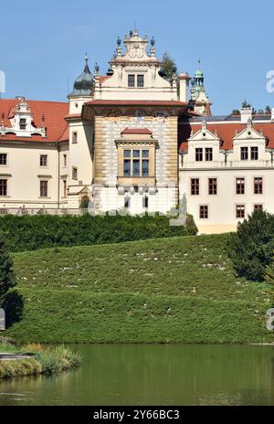 Parc et château de Pruhonice, Monument culturel national et site du patrimoine mondial de l'UNESCO, l'un des plus beaux parcs de Prague, République tchèque Banque D'Images