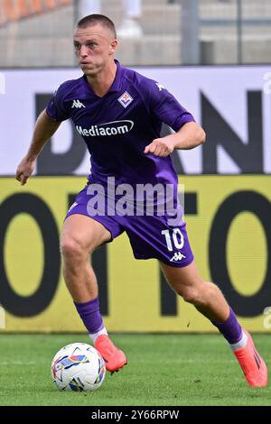 Albert Gudmundsson, attaquant de l'ACF Fiorentina, lors de l'ACF Fiorentina vs SS Lazio, match de football italien Serie A à Florence, Italie, le 22 septembre 2024 Banque D'Images