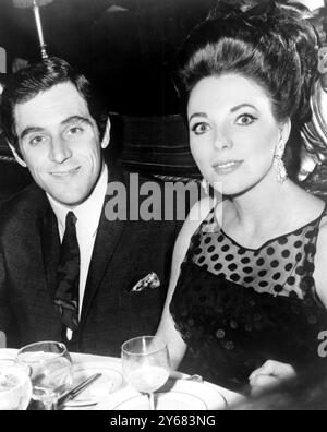 Joan Collins avec son mari Anthony Newley le 28 mai 1963 Banque D'Images