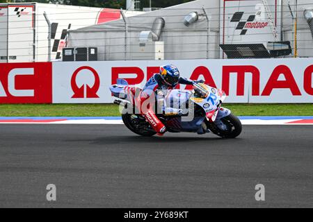 Alex Marquez Espagnol Gresini Racing MotoGP Ducati pendant Gran Premio Pramac dellâEmilia-Romagna - course, Championnat du monde MotoGP à Misano, Italie, 22 septembre 2024 Banque D'Images