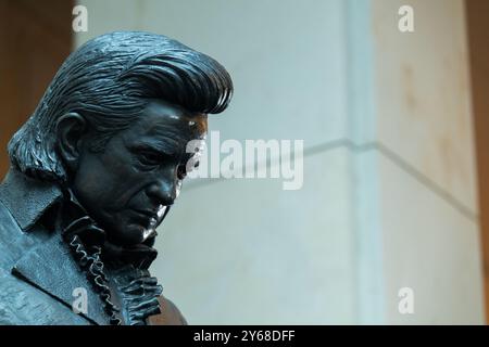 Washington, États-Unis. 24 septembre 2024. La statue Johnny Cash dans le hall de l'émancipation du Capitole à Washington, DC le mardi 24 septembre 2024. Photo de Annabelle Gordon/UPI crédit : UPI/Alamy Live News Banque D'Images