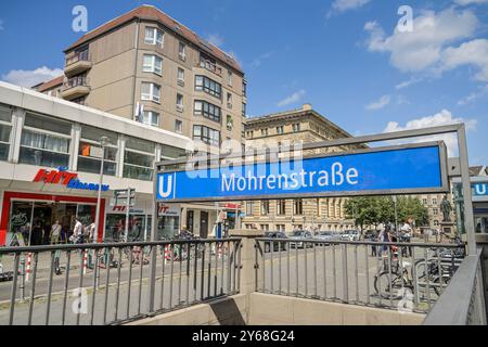 Eingang U-Bahnhof Mohrenstraße, Wilhelmplatz, Mitte, Berlin, Deutschland Banque D'Images