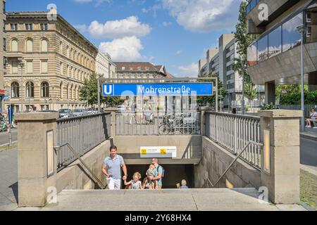 Eingang U-Bahnhof Mohrenstraße, Wilhelmplatz, Mitte, Berlin, Deutschland Banque D'Images