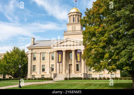 L'ancien Capitole et musée à Iowa City, Iowa, États-Unis. Banque D'Images