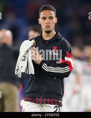 Londres, Royaume-Uni. 21 septembre 2024. 21 septembre 2024 - Crystal Palace v Manchester United - premier League - Selhurst Park. Antony de Manchester United. Crédit photo : Mark pain/Alamy Live News Banque D'Images