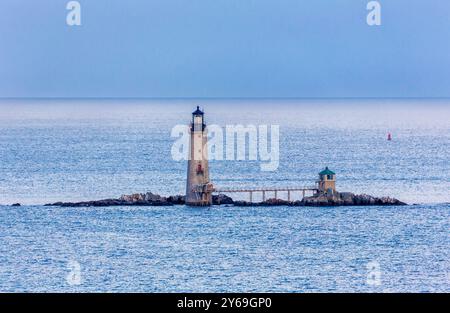 Phare de graves Rock, Boston, Massachusetts, États-Unis Banque D'Images