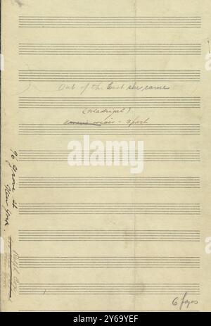 Musique 1800-1900, manuscrits de musique, Cox, Ralph. De l'est elle est venue, pour chœur, voix de femmes (SSA) avec piano, Cox, Ralph., 1800 - 1900, Schmidt, Arthur Paul, édition musicale, musique populaire, écriture et édition, partitions, musique, États-Unis, 19e siècle, musique, États-Unis, manuscrits, États-Unis, manuscrits Banque D'Images