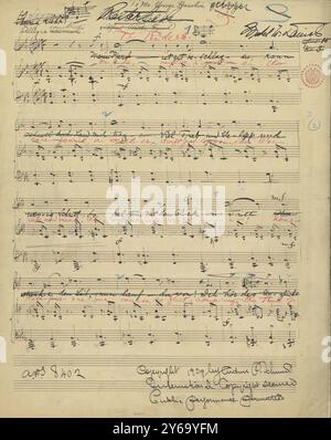 Musique 1800-1900, manuscrits de musique, Daniels, Mabel W. The Rider, Daniels, Mabel W., 1800 - 1900, Schmidt, Arthur Paul, édition musicale, musique populaire, écriture et édition, partitions, musique, États-Unis, 19e siècle, musique, États-Unis, manuscrits, États-Unis, manuscrits Banque D'Images