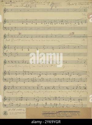 Musique 1800-1900, manuscrits de musique ; Daniels, Mabel W. Casquette soudée, pour voix et piano, Daniels, Mabel W., 1800 - 1900, Schmidt, Arthur Paul, édition musicale, musique populaire, écriture et édition, partitions, musique, États-Unis, 19e siècle, musique, États-Unis, manuscrits, États-Unis, manuscrits Banque D'Images