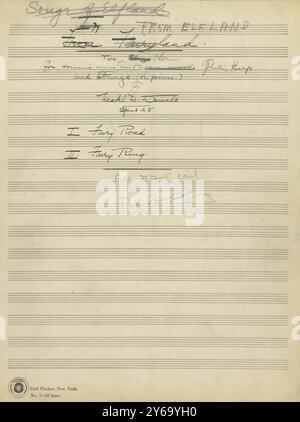 Musique 1800-1900, manuscrits de musique, Daniels, Mabel W. from elfland, op. 28, Daniels, Mabel W., 1800 - 1900, Schmidt, Arthur Paul, édition musicale, musique populaire, écriture et édition, partition, musique, États-Unis, 19th Century, musique, États-Unis, manuscrits, États-Unis, manuscrits Banque D'Images