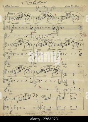 Musique 1800-1900, manuscrits de musique, Goatley, Alma. La cour, Goatley, Alma., 1800 - 1900, Schmidt, Arthur Paul, édition musicale, musique populaire, écriture et édition, partitions, musique, États-Unis, 19e siècle, musique, États-Unis, manuscrits, États-Unis, manuscrits Banque D'Images