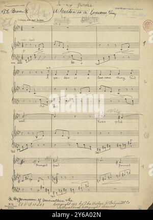 Musique 1800-1900, manuscrits de musique, Goatley, Alma. Un jardin est une chose charmante, Goatley, Alma., 1800 - 1900, Schmidt, Arthur Paul, édition musicale, musique populaire, écriture et édition, partitions, musique, États-Unis, 19e siècle, musique, États-Unis, manuscrits, États-Unis, manuscrits Banque D'Images