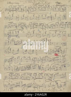 Musique 1800-1900, manuscrits de musique, Godowsky, Léopold. Rondo, op. 16, Godowsky, Leopold., 1800 - 1900, Schmidt, Arthur Paul, édition musicale, musique populaire, écriture et édition, partition, musique, États-Unis, 19th Century, musique, États-Unis, manuscrits, États-Unis, manuscrits Banque D'Images