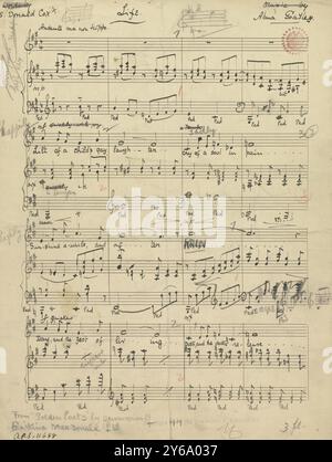 Musique 1800-1900, manuscrits de musique, Goatley, Alma. Life, Goatley, Alma., 1800 - 1900, Schmidt Arthur Paul, édition musicale, musique populaire, écriture et édition, partitions, musique, États-Unis, 19e siècle, musique, États-Unis, manuscrits, États-Unis, manuscrits Banque D'Images