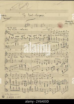 Musique 1800-1900, manuscrits de musique, Goatley, Alma. L'anémone des bois, Goatley, Alma., 1800 - 1900, Schmidt, Arthur Paul, édition musicale, musique populaire, écriture et édition, partitions, musique, États-Unis, 19e siècle, musique, États-Unis, manuscrits, États-Unis, manuscrits Banque D'Images