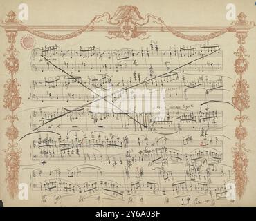 Musique 1800-1900, manuscrits de musique, Godowsky, Léopold. Pièce pour piano sans titre, Godowsky, Leopold., 1800 - 1900, Schmidt, Arthur Paul, édition musicale, musique populaire, écriture et édition, partitions, musique, États-Unis, 19e siècle, musique, États-Unis, manuscrits, États-Unis, manuscrits Banque D'Images