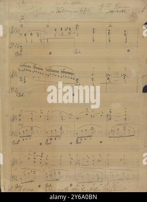 Musique 1800-1900, manuscrits de musique ; Hamer, George F. sur le lac, Hamer, George F., 1800 - 1900, Schmidt, Arthur Paul, édition musicale, musique populaire, écriture et édition, partitions, musique, États-Unis, 19e siècle, musique, États-Unis, manuscrits, États-Unis, manuscrits Banque D'Images