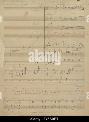 Musique 1800-1900, manuscrits de musique ; Hamer, George F. While Shepherds Watched, Hamer, George F., 1800 - 1900, Schmidt, Arthur Paul, édition musicale, musique populaire, écriture et édition, partitions, musique, États-Unis, 19e siècle, musique, États-Unis, manuscrits, États-Unis, manuscrits Banque D'Images