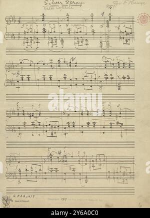 Musique 1800-1900, manuscrits de musique, Hamer, George F. Silver spray, Hamer, George F., 1800 - 1900, Schmidt, Arthur Paul, édition musicale, musique populaire, écriture et édition, partitions, musique, États-Unis, 19e siècle, musique, États-Unis, manuscrits, États-Unis, manuscrits Banque D'Images