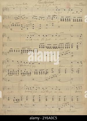 Musique 1800-1900, manuscrits de musique, Hamer, George F. Thankfulness, Hamer, George F., 1800 - 1900, Schmidt, Arthur Paul, édition musicale, musique populaire, écriture et édition, partitions, musique, États-Unis, XIXe siècle, musique, États-Unis, manuscrits, États-Unis, manuscrits Banque D'Images