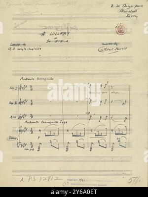 Musique 1800-1900, manuscrits de musique, Harris, Cuthbert. Dreaming of me, Harris, Cuthbert., 1800 - 1900, Schmidt, Arthur Paul, édition musicale, musique populaire, écriture et édition, partitions, musique, États-Unis, 19e siècle, musique, États-Unis, manuscrits, États-Unis, manuscrits Banque D'Images