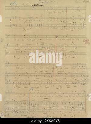 Musique 1800-1900, manuscrits de musique, Hood, Helen. Slumber Song, Hood, Helen., 1800 - 1900, Schmidt, Arthur Paul, édition musicale, musique populaire, écriture et édition, partitions, musique, États-Unis, 19e siècle, musique, États-Unis, manuscrits, États-Unis, manuscrits Banque D'Images