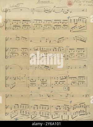 Musique 1800-1900, manuscrits de musique, Hood, Helen. Romance, op. 10, non. 2, Hood, Helen., 1800 - 1900, Schmidt, Arthur Paul, édition musicale, musique populaire, écriture et édition, partitions, musique, États-Unis, 19e siècle, musique, États-Unis, manuscrits, États-Unis, manuscrits Banque D'Images