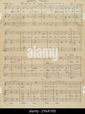 Musique 1800-1900, manuscrits de musique, Knox, James C. séquence Offertory, Knox, James C., 1800 - 1900, Schmidt, Arthur Paul, édition musicale, musique populaire, écriture et édition, partitions, musique, États-Unis, 19e siècle, musique, États-Unis, manuscrits, États-Unis, manuscrits Banque D'Images