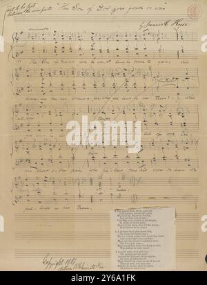 Musique 1800-1900, manuscrits de musique, Knox, James C. le fils de Dieu va de l'avant à la guerre, Knox, James C., 1800 - 1900, Schmidt, Arthur Paul, édition musicale, musique populaire, écriture et édition, partitions, musique, États-Unis, 19e siècle, musique, États-Unis, manuscrits, États-Unis, manuscrits Banque D'Images