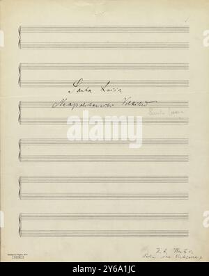 Musique 1800-1900, manuscrits de musique, Krentzlin, Richard, arrangeur. Santa Lucia, Krentzlin, Richard (arranger), 1800 - 1900, Schmidt, Arthur Paul, édition musicale, musique populaire, écriture et édition, partitions, musique, États-Unis, 19e siècle, musique, États-Unis, manuscrits, États-Unis, manuscrits Banque D'Images