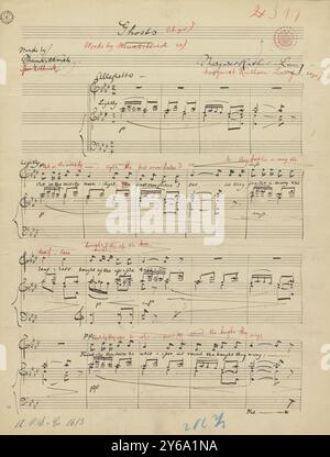 Musique 1800-1900, manuscrits de musique, Lang, Margaret R. Ghosts, Lang, Margaret R., 1800 - 1900, Schmidt, Arthur Paul, édition musicale, musique populaire, écriture et édition, partitions, musique, États-Unis, XIXe siècle, musique, États-Unis, manuscrits, États-Unis, manuscrits Banque D'Images