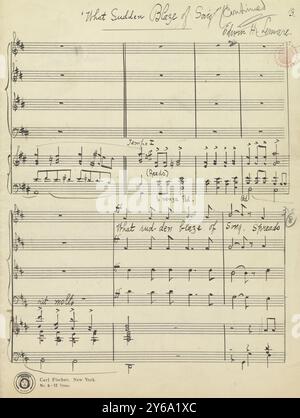 Musique 1800-1900, manuscrits de musique ; Lemare, E. What Sudden Blaze of Sing, Lemare, E., 1800 - 1900, Schmidt, Arthur Paul, édition musicale, musique populaire, écriture et édition, partitions, musique, États-Unis, 19e siècle, musique, États-Unis, manuscrits, États-Unis, manuscrits Banque D'Images