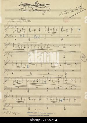 Musique 1800-1900, manuscrits de musique, Loth, L. au coucher du soleil, Loth, L., 1800 - 1900, Schmidt, Arthur Paul, édition musicale, musique populaire, écriture et édition, partitions, musique, États-Unis, XIXe siècle, musique, États-Unis, manuscrits, États-Unis, manuscrits Banque D'Images