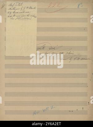 Musique 1800-1900, manuscrits de musique ; Marston, G. W. Come unto me, Marston, G. W., 1800 - 1900, Schmidt, Arthur Paul, édition musicale, musique populaire, écriture et édition, partitions, musique, États-Unis, 19e siècle, musique, États-Unis, manuscrits, États-Unis, manuscrits Banque D'Images