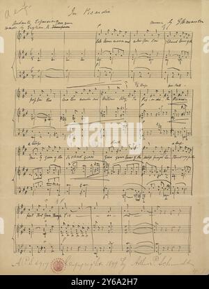 Musique 1800-1900, manuscrits de musique ; Marston, G. W. in Picardie, Marston, G. W., 1800 - 1900, Schmidt, Arthur Paul, édition musicale, musique populaire, écriture et édition, partitions, musique, États-Unis, 19e siècle, musique, États-Unis, manuscrits, États-Unis, manuscrits Banque D'Images