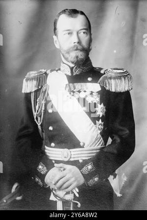 Tsar de Russie, photos montre tsar Nicolas II de Russie., 1912., négatifs en verre, 1 négatif : verre ; 5 x 7 po. ou plus petit. Banque D'Images