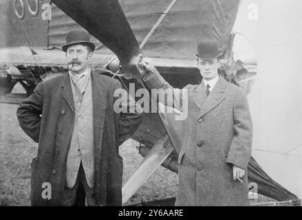 Cooley et Jacob Goldenson, pilotes aériens, négatifs en verre, 1 négatif : verre ; 5 x 7 po. ou plus petit. Banque D'Images