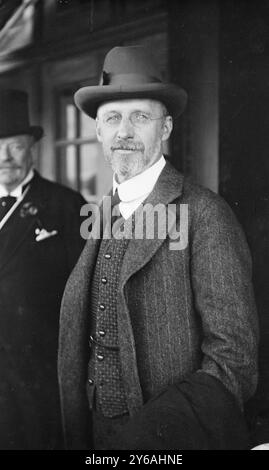 Sir Cecil Spring Rice, photo montre le diplomate anglais Sir Cecil Arthur Spring-Rice (1859-1918), ambassadeur britannique aux États-Unis de 1913 à 1918., 1913 avril 28, négatifs en verre, 1 négatif : verre ; 5 x 7 po. ou plus petit. Banque D'Images